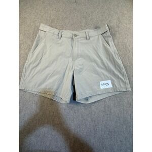 Huk Performance Fishing Shorts Mens Large Tan Khaki Stretch Cargo Pockets Hiking